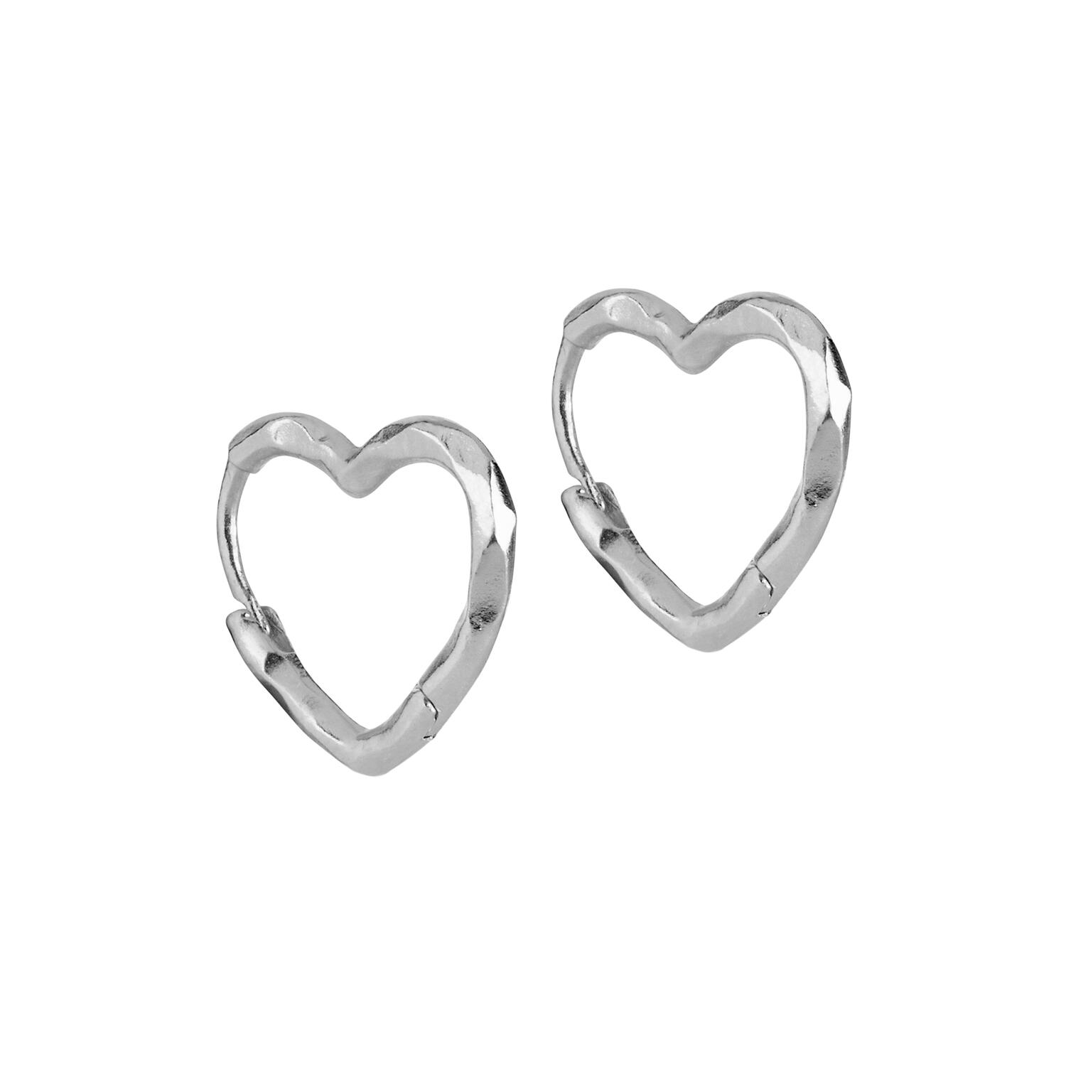 Organic Heart Small Hoops