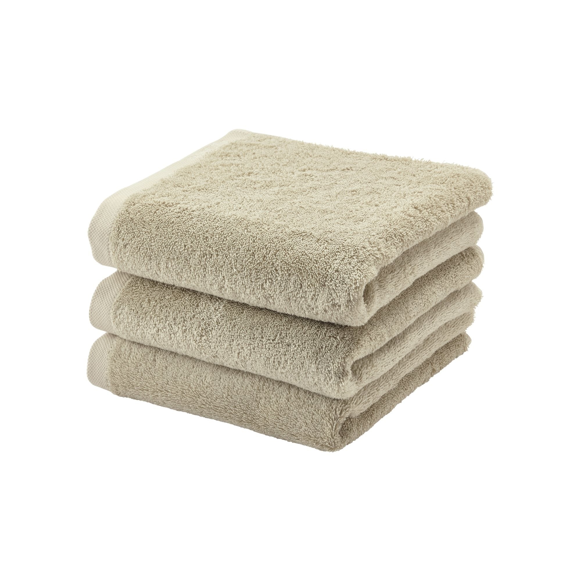 London Handdoek Linen   Beige   Katoen