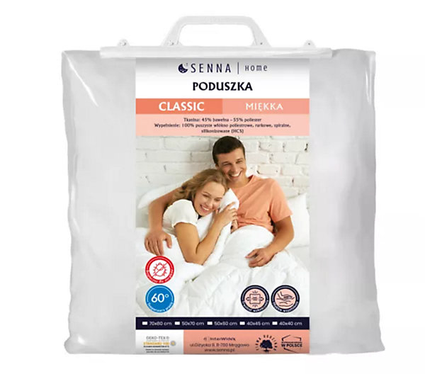 Oreiller 70x80 CLASSIC DOUX Senna Home Blanc