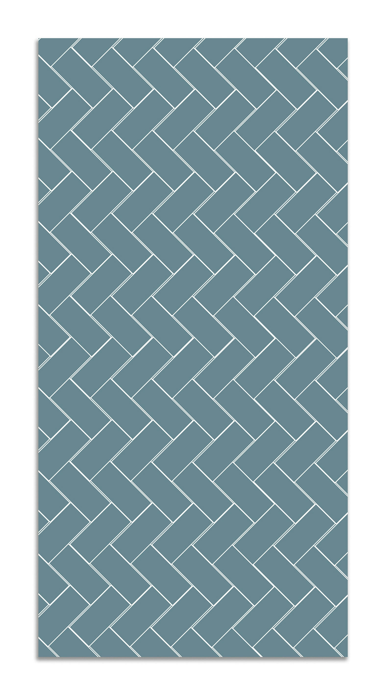 ALFOMBRAS MINIMALISTAS 2 - Tapis vinyle mosaïque de briques bleues 80x250cm