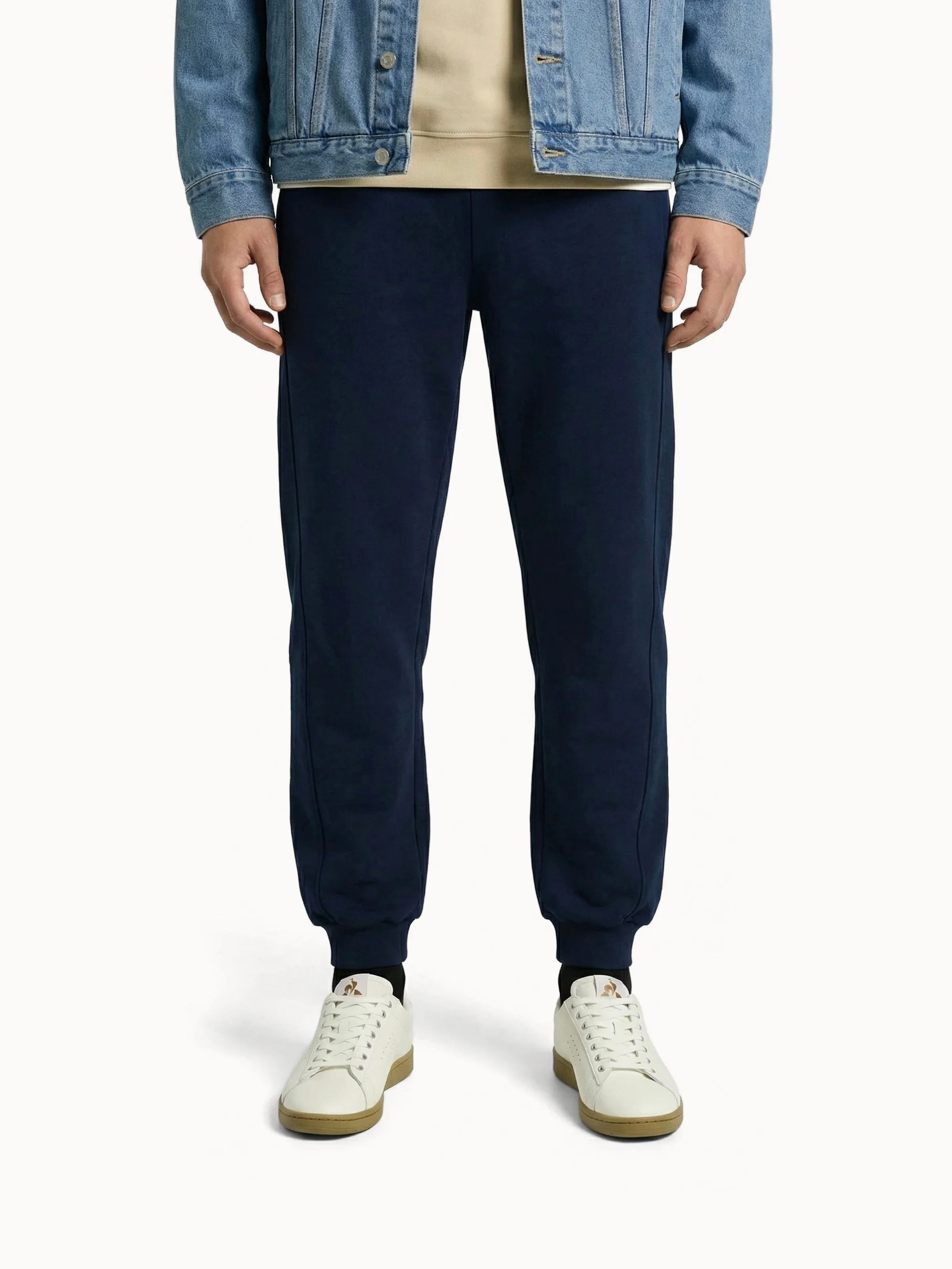 Pantalon relax double face et logo triangle
