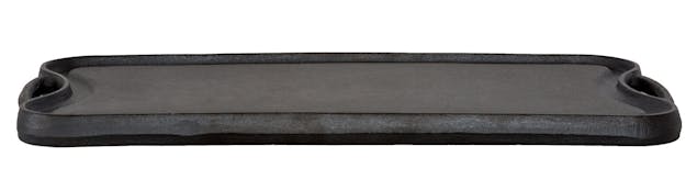 Oil-seasoned Ready to use 50.7x25.8cm Reversible Cast Iron Grill - Black