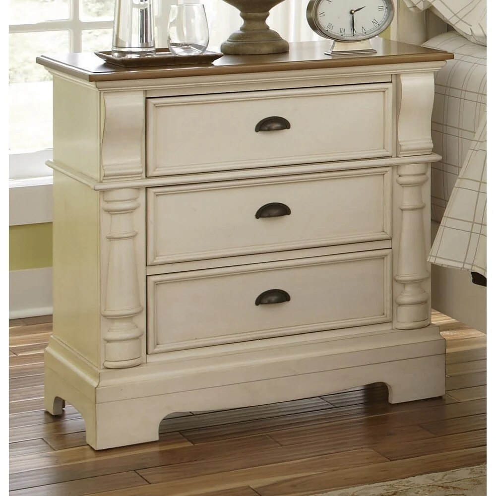 Storybook Buttermilk 2-piece Panel Bedroom Set with Nightstand