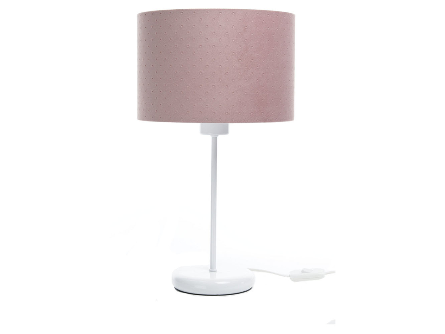 Lampa stołowa Jasmine bebe tkaninowa różowa