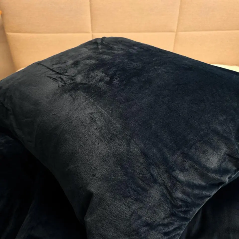 Zavelo Dekbedovertrek Velvet Comfort Zwart-1-persoons (140 x 200/220 cm)