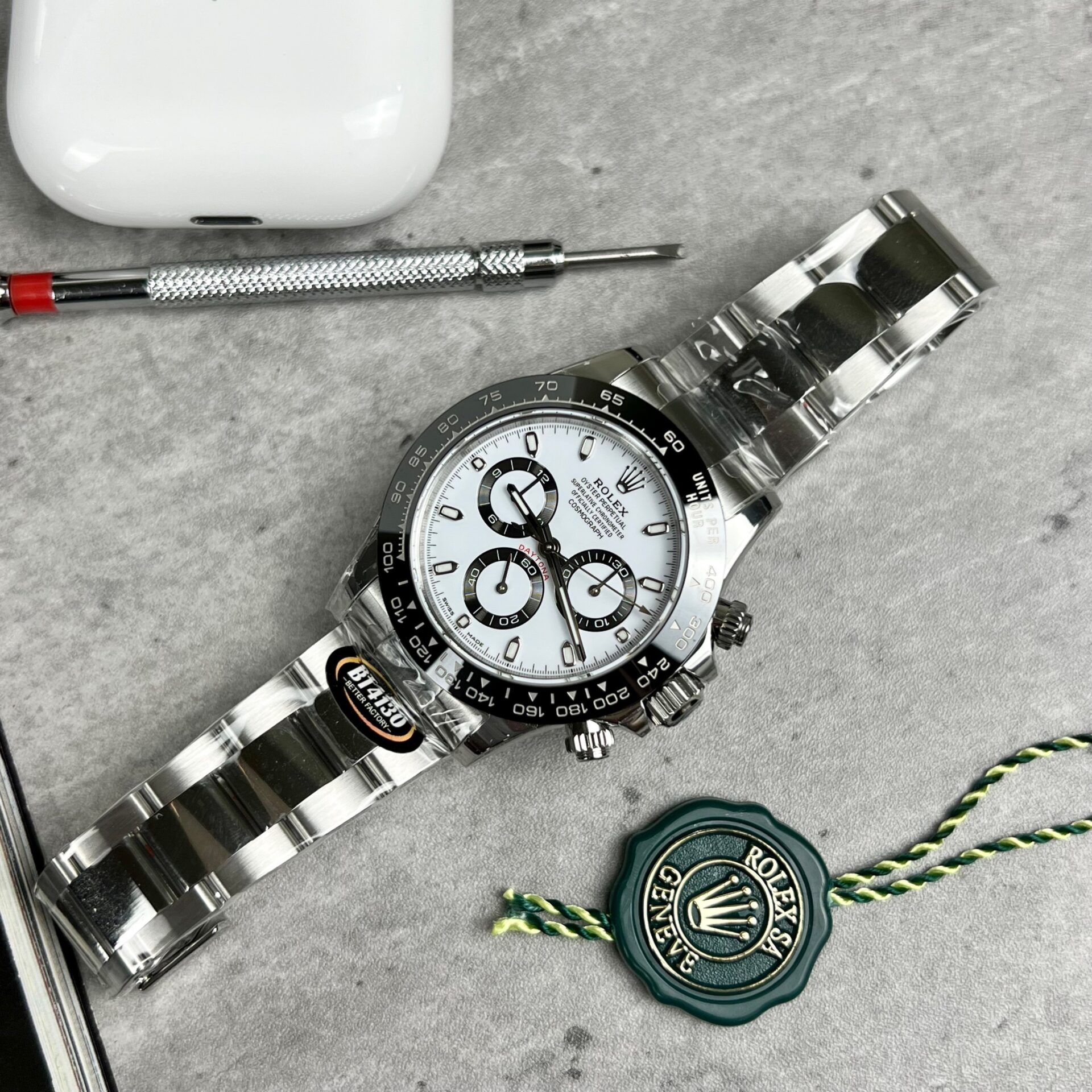 Rolex Daytona 116500LN 904L Steel White Dial 40mm Oyster Super Clone
