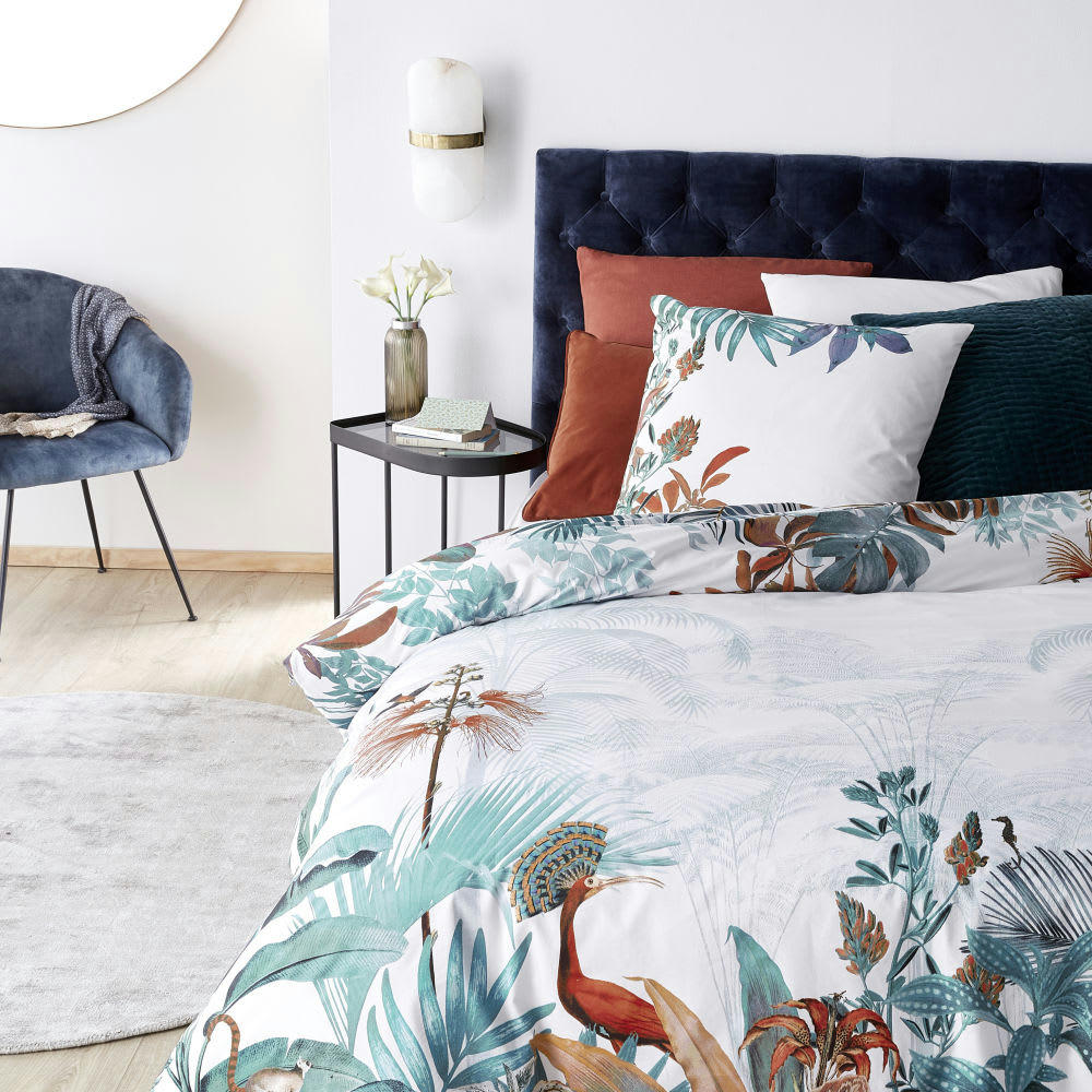 - Parure de lit impression jungle en coton GOTS 260x240