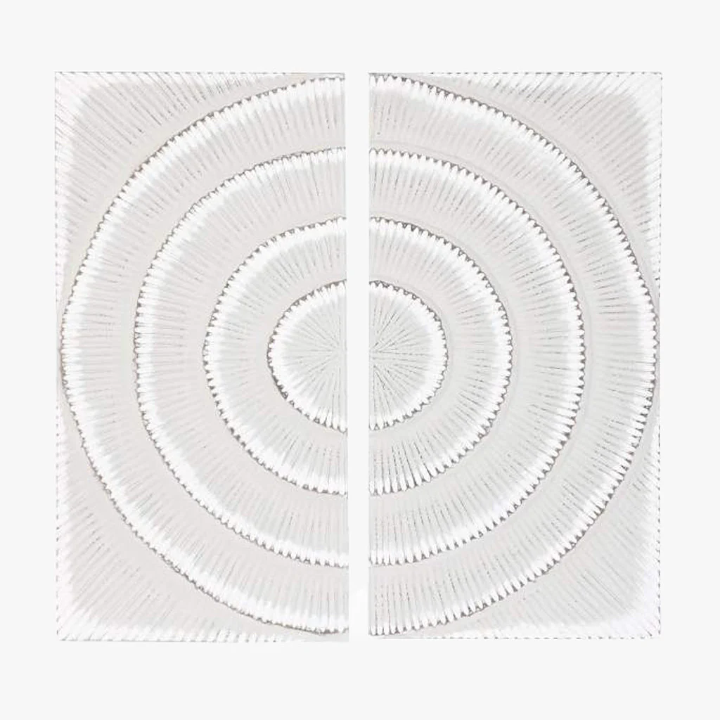 Decoração de Parede Dupla Branco Decapé MANDALA