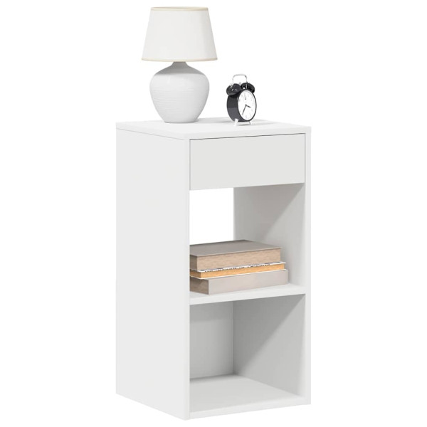 2x Szafka Nocna Biała Komoda Stolik Półka Nocna Do Sypialni 35x34x66.5 cm