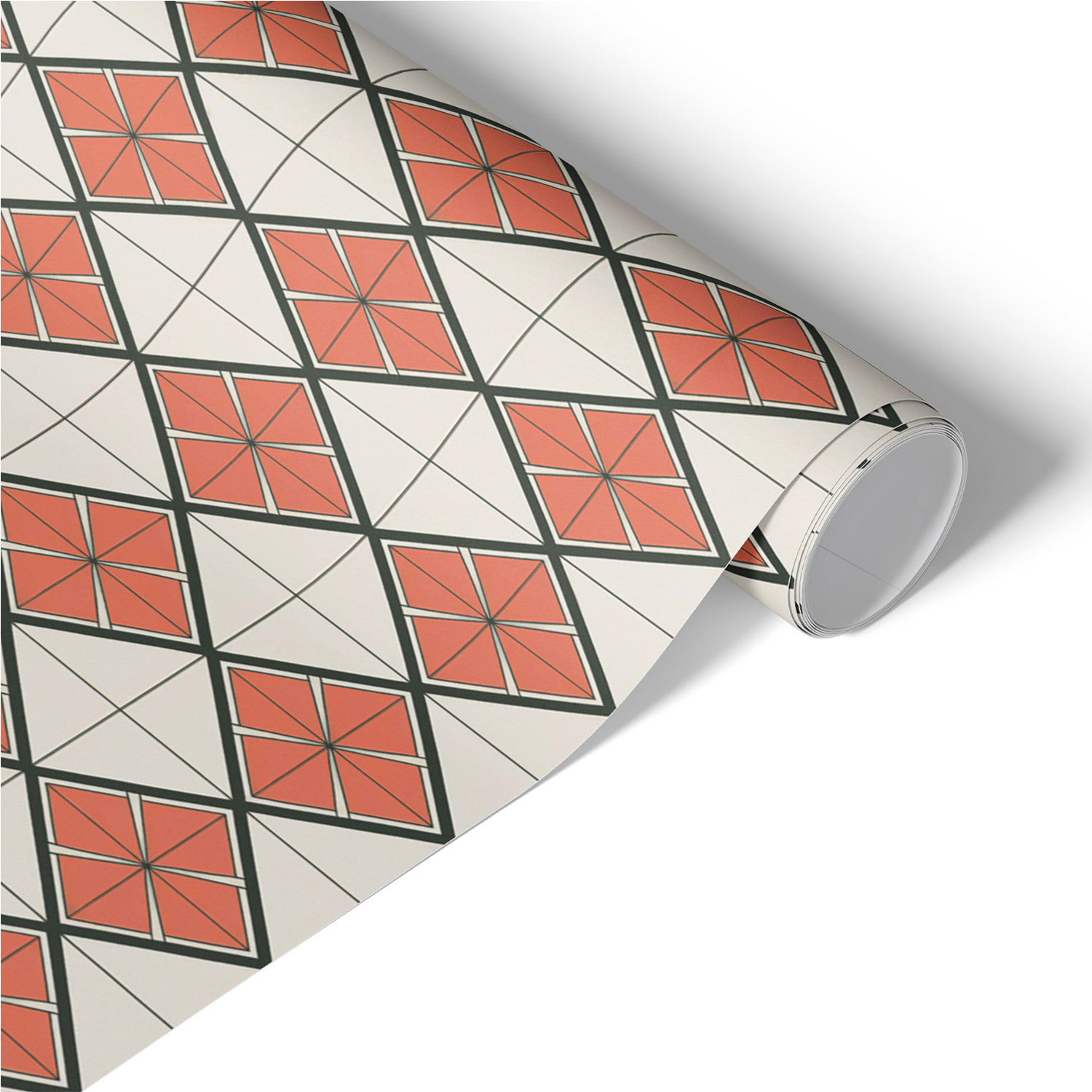 Okleina na meble Pomarańczowa geometria 50x100 Folia samoprzylepna
