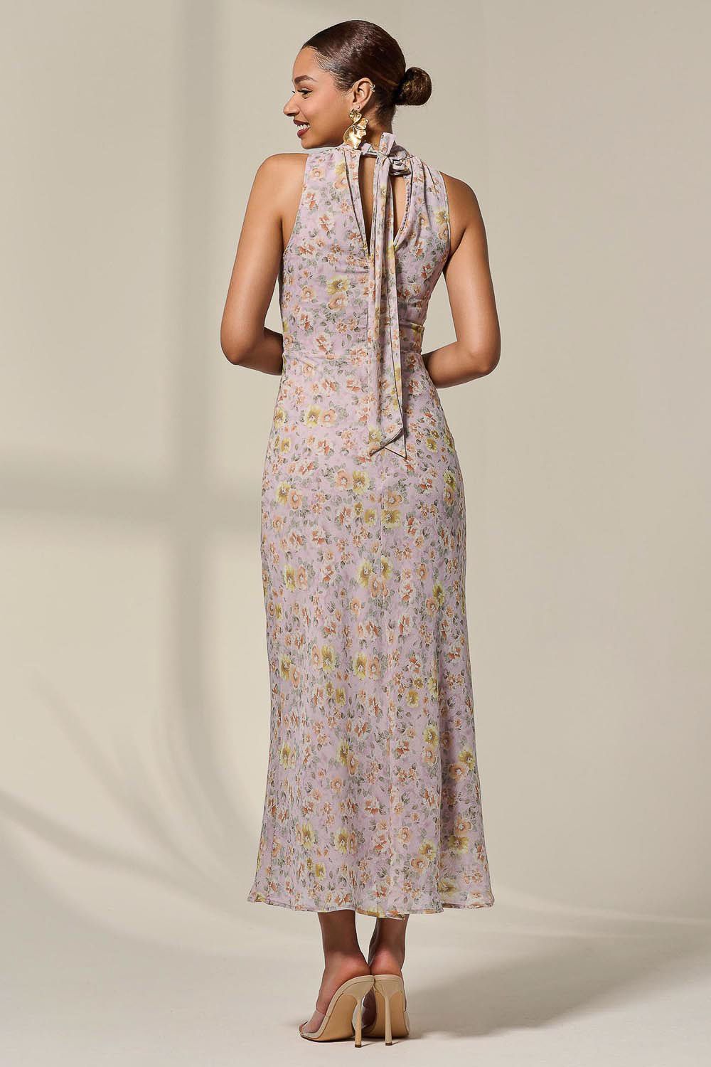 Jolie Moi Sleeveless Chiffon Halterneck Midaxi Dre