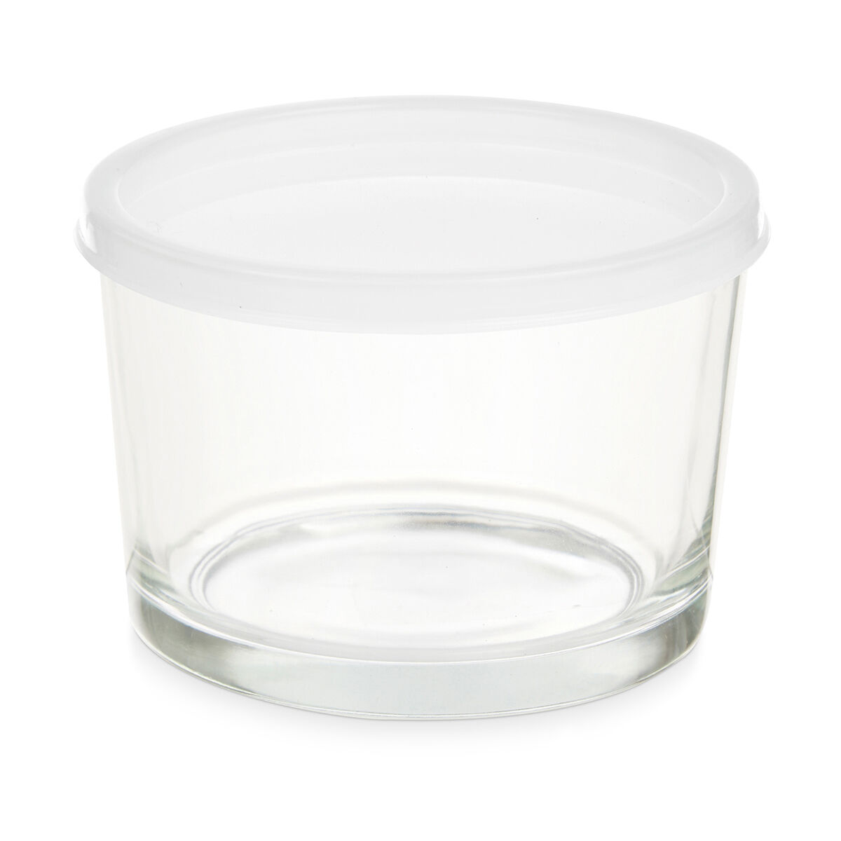 Caixa redonda com tampa em vidro 200ml