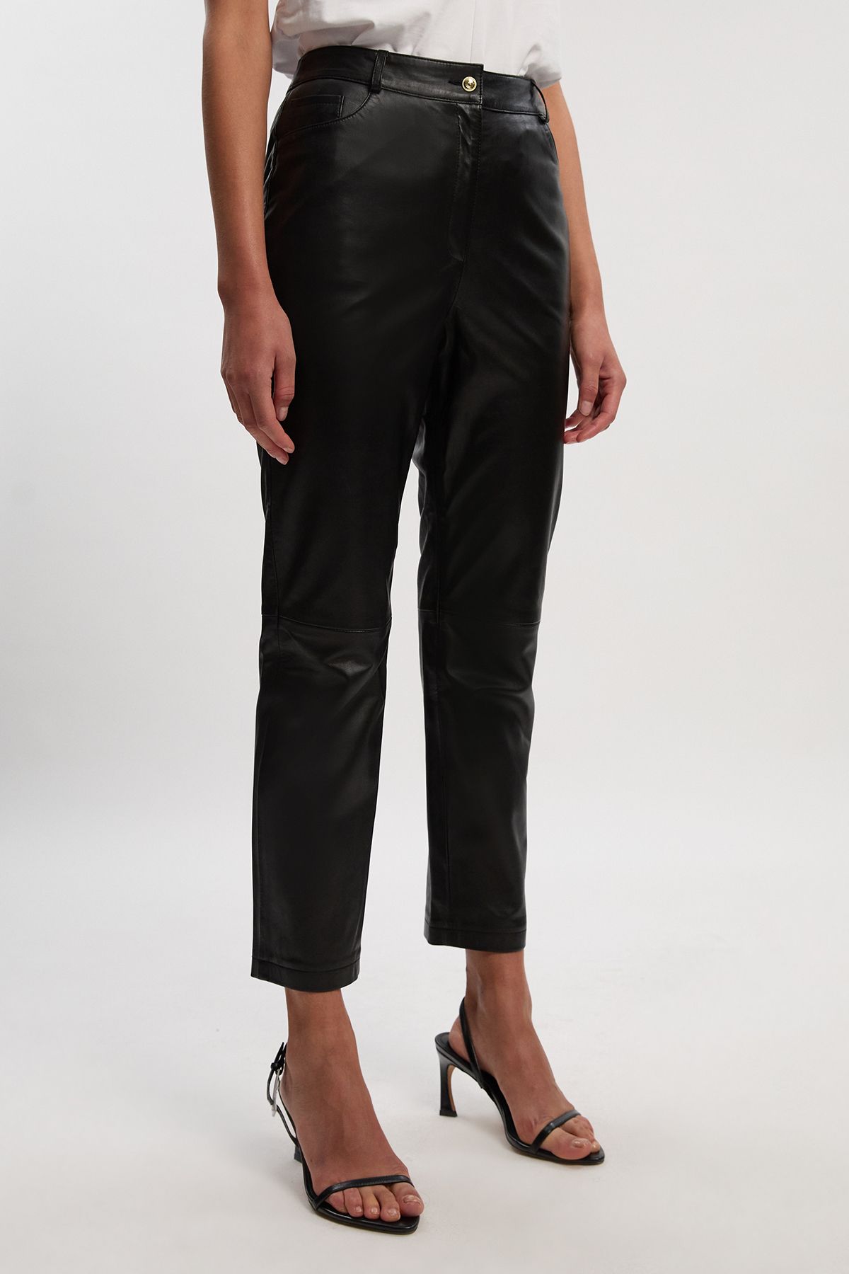KarenMillen Leather Straight Leg Trouser