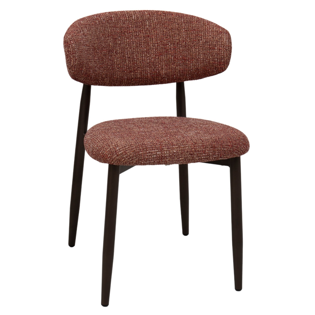DÉJA Living Eetkamerstoel Skara - Rood/Brons - Set van 2