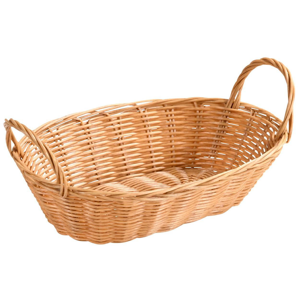 Owalny Beżowy Koszyk na Pieczywo i Owoce 28cm