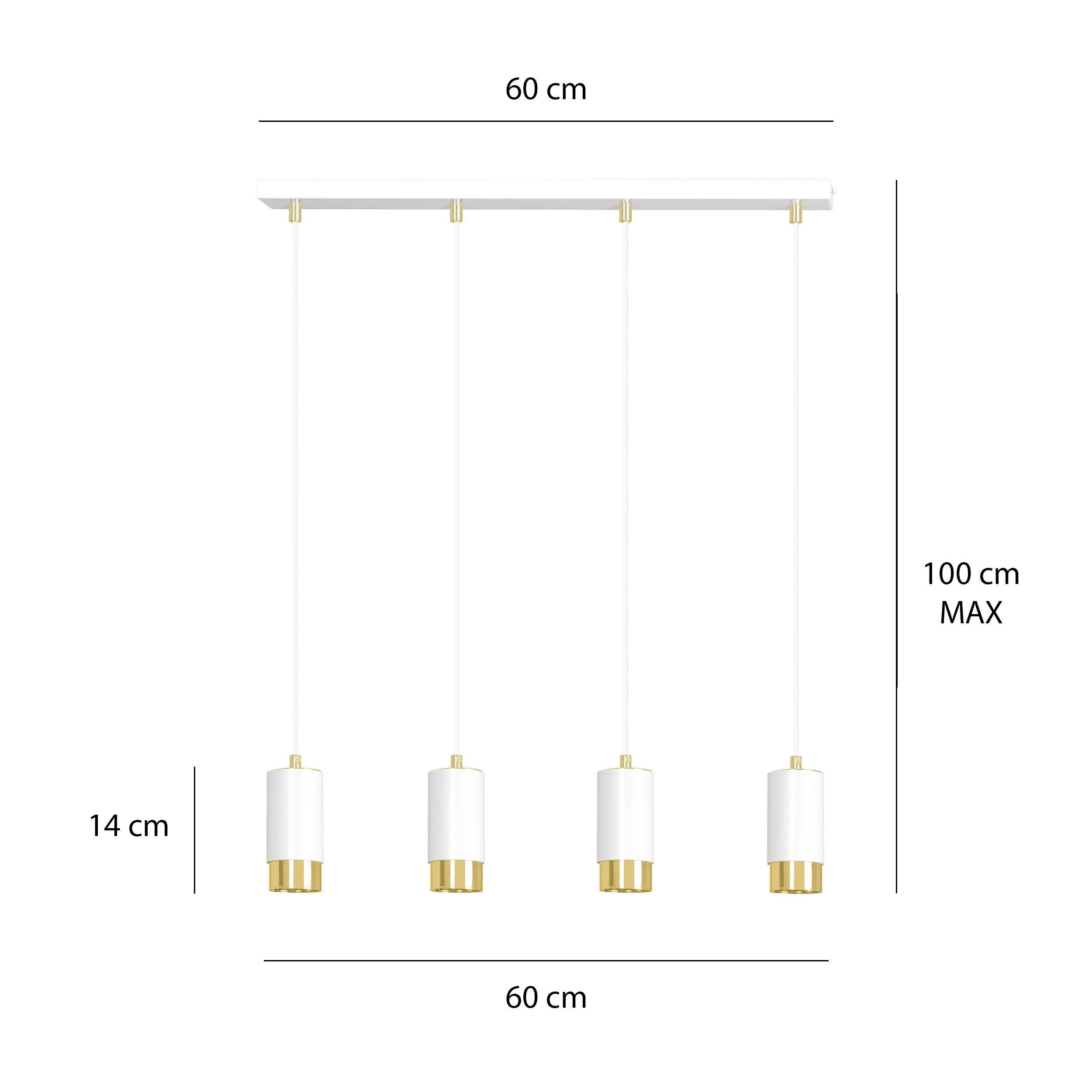 4-lichts hanglamp Kumiko