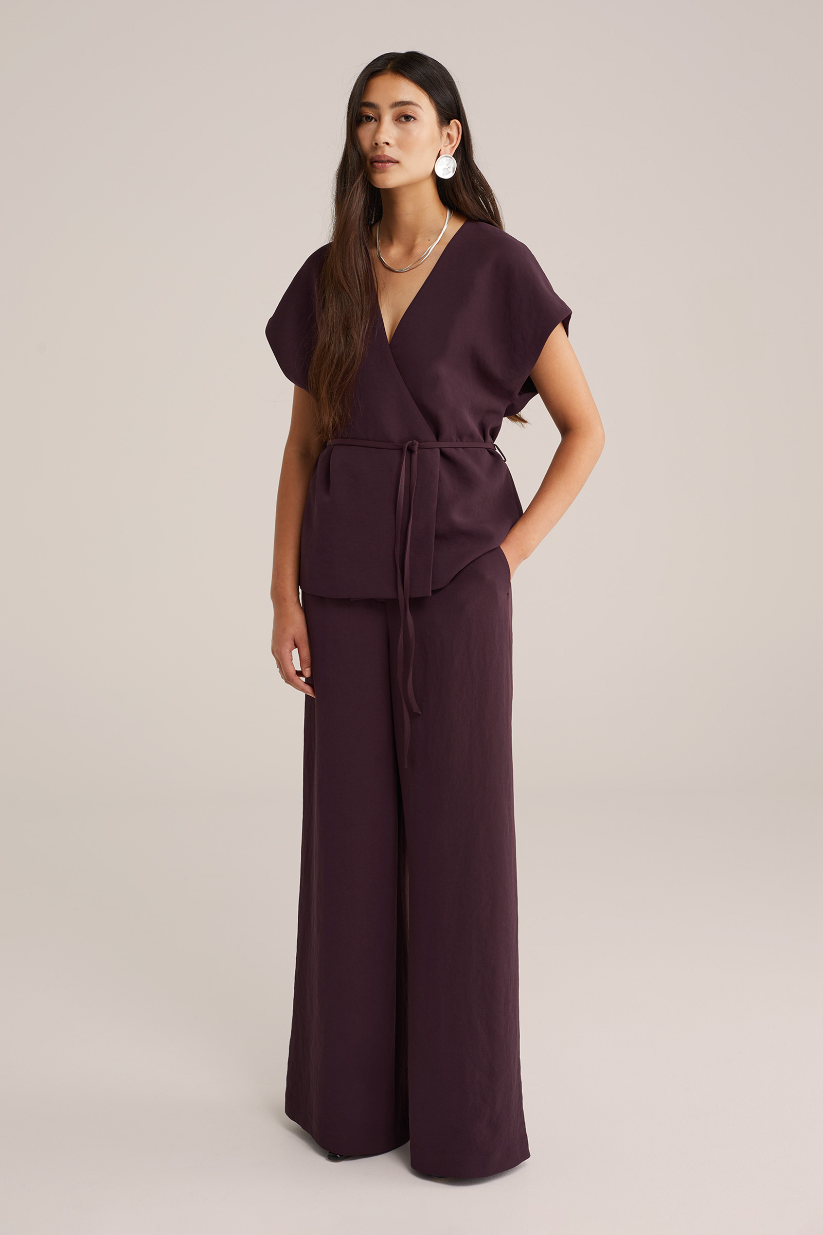 Dames regular fit gilet met overslag