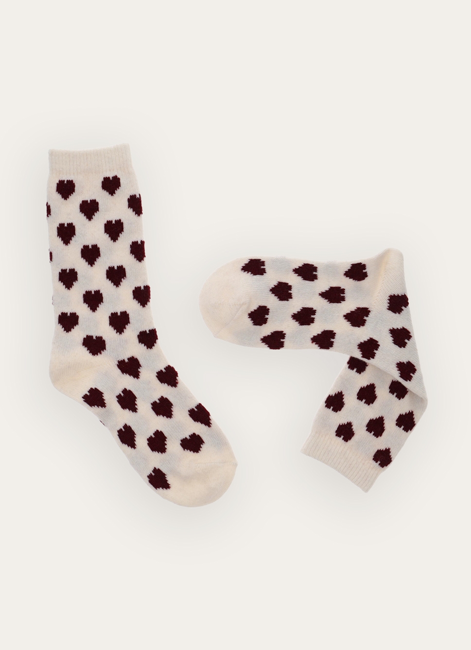 LOT DE 2 PAIRES DE CHAUSSETTES CARRIE ROUGE BORDEAUX