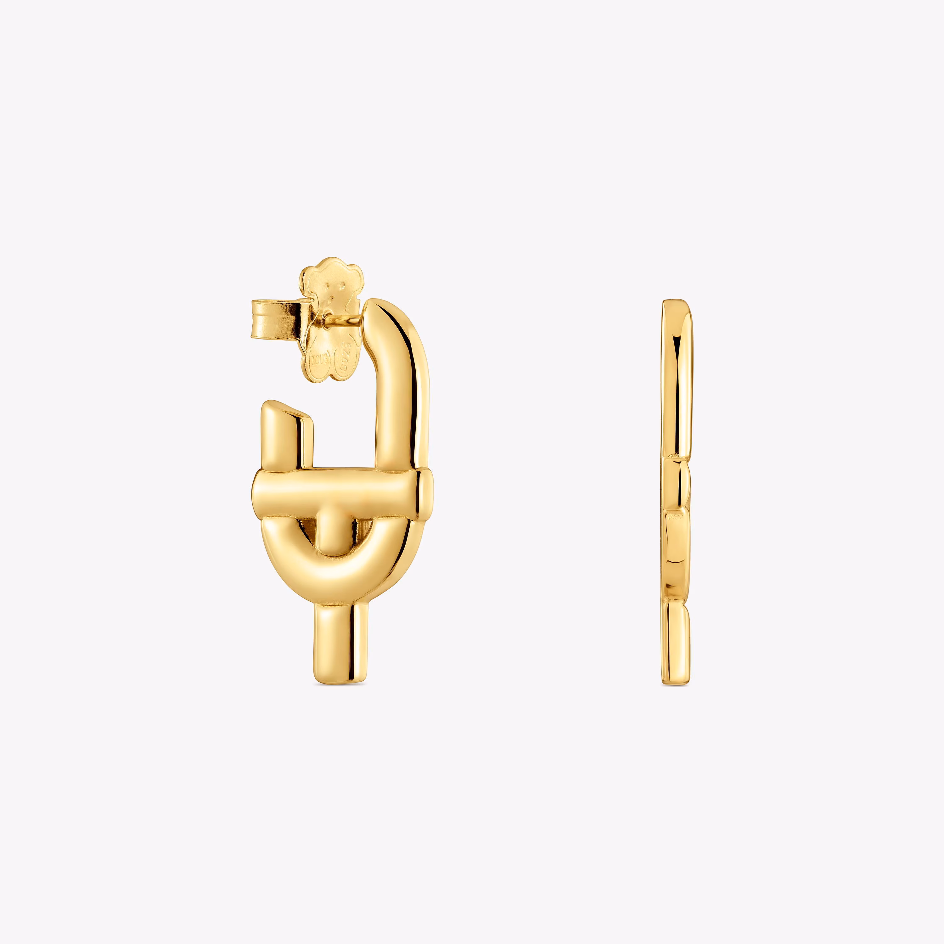 Pendientes grandes con baño de oro 18 kt sobre plata TOUS MANIFESTO