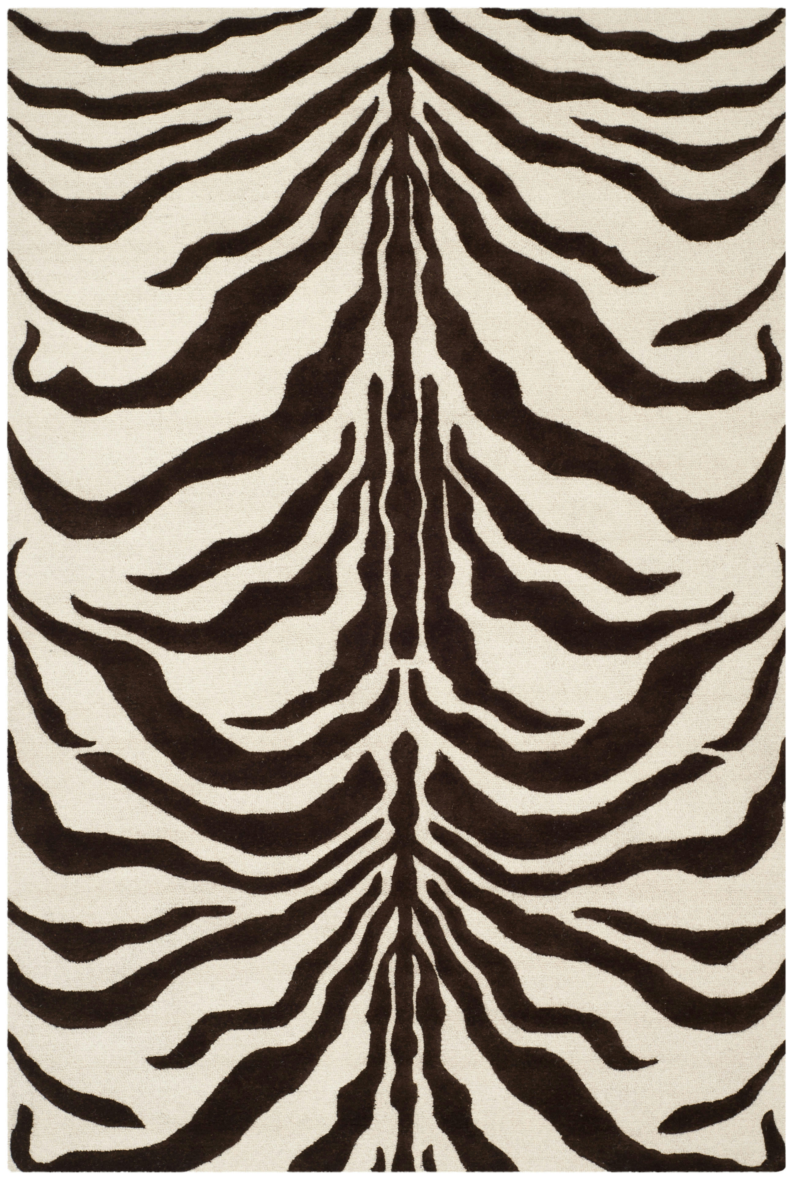 CAMBRIDGE - Tapis de salon interieur en  ivoire & marron, 183 x 274 cm