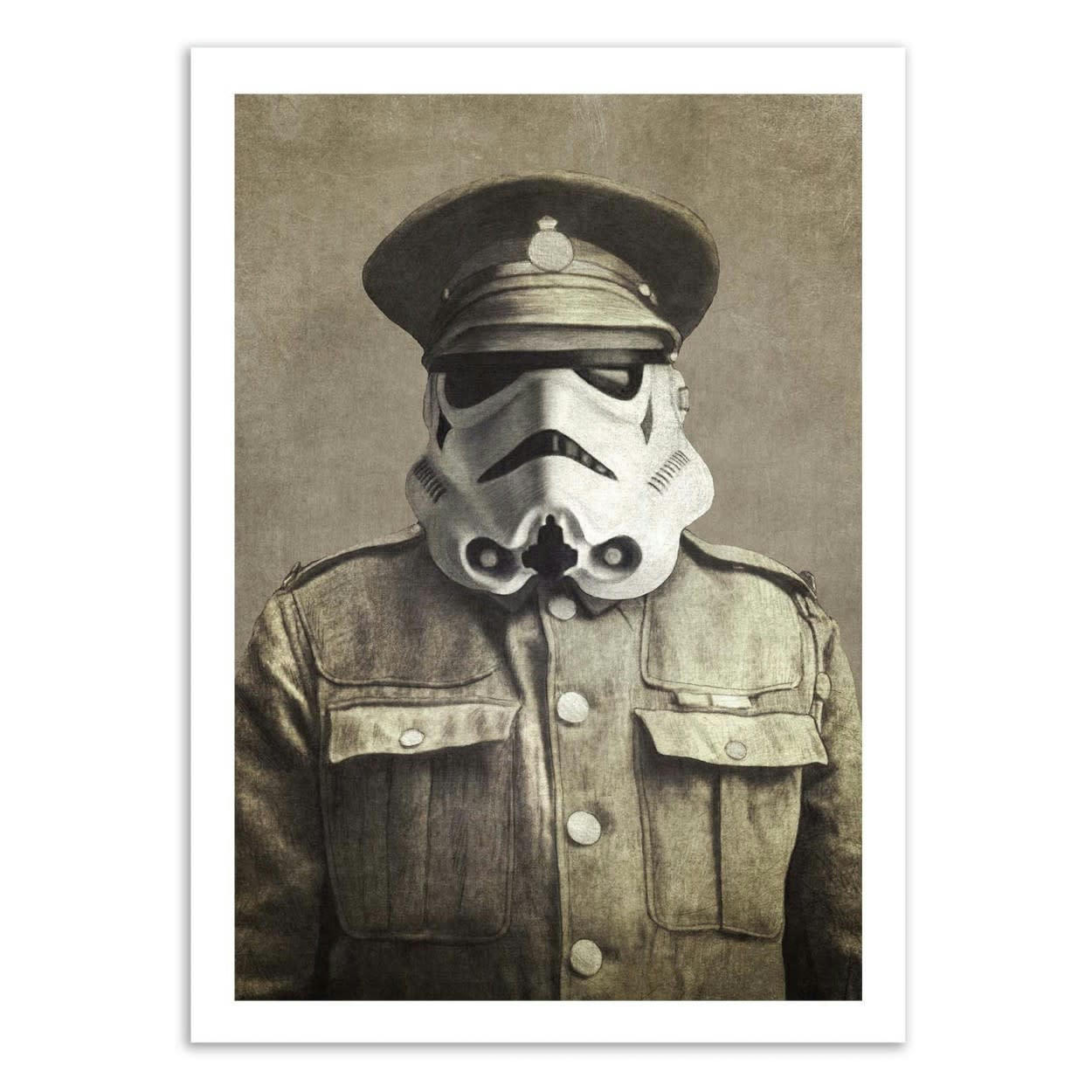 TERRY FAN - SGT. STORMLEY - Affiche d'art avec Cadre bois noir - 30 x 40 cm