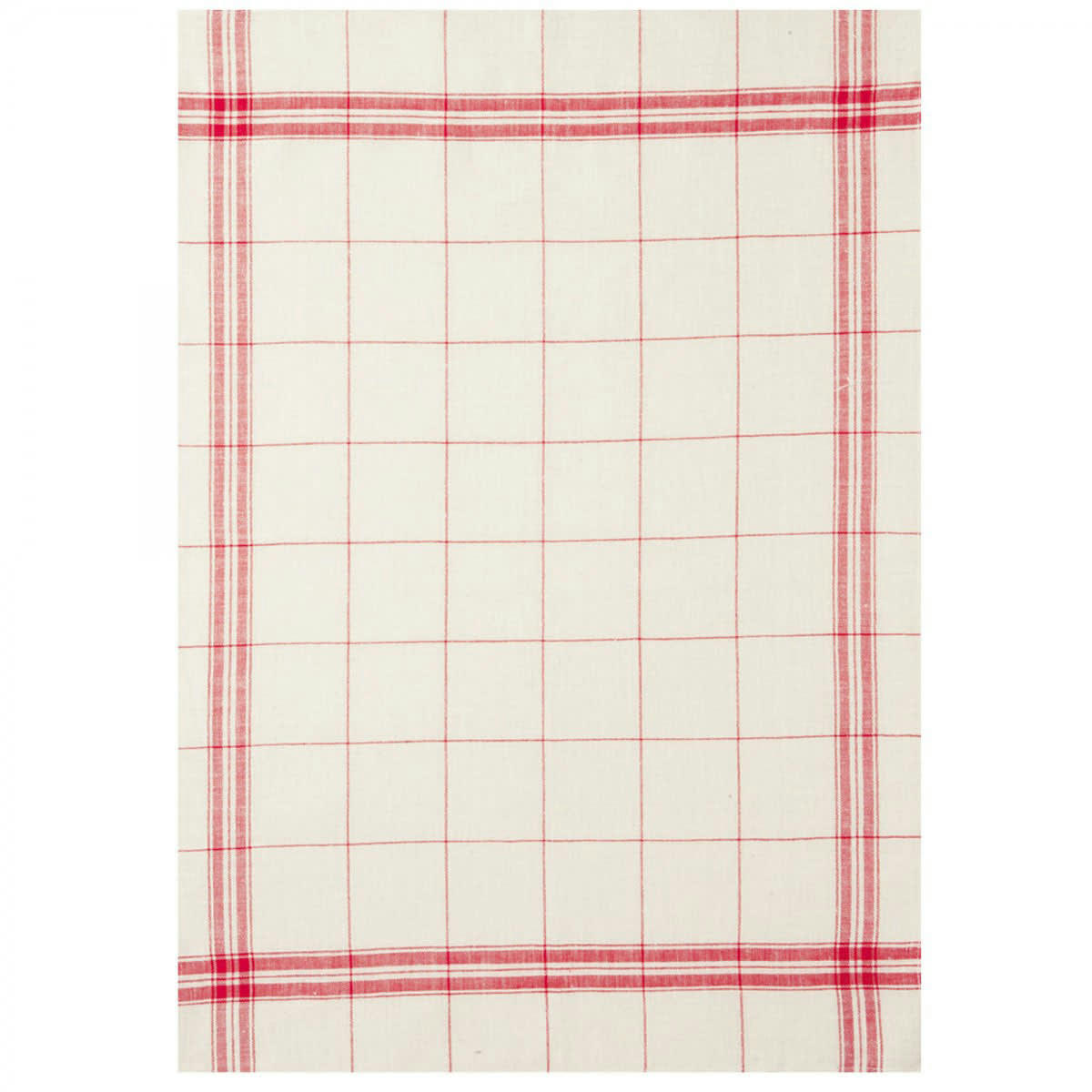 EGR - Torchon en lin rouge 50x75