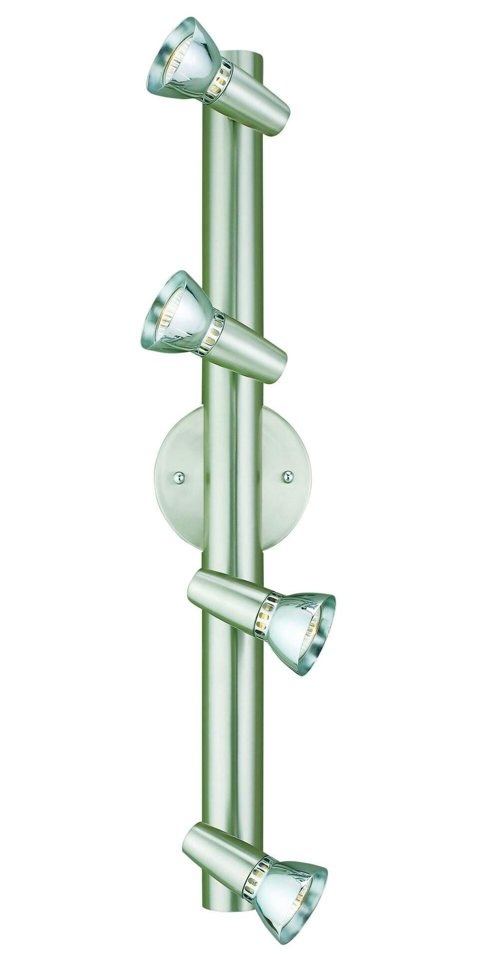 NOMA Futura 4-Light Track Light Fixture, Matte Nickel/Chrome