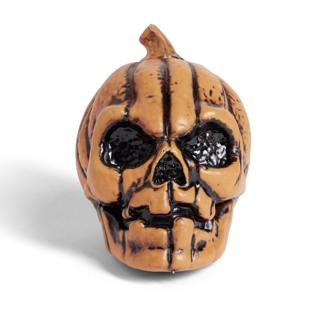 Lot de 6 citrouilles têtes de mort décoration Halloween à poser