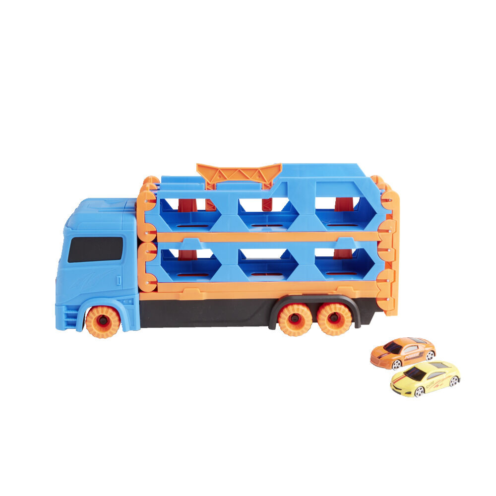 Ensemble camion et ses deux voitures