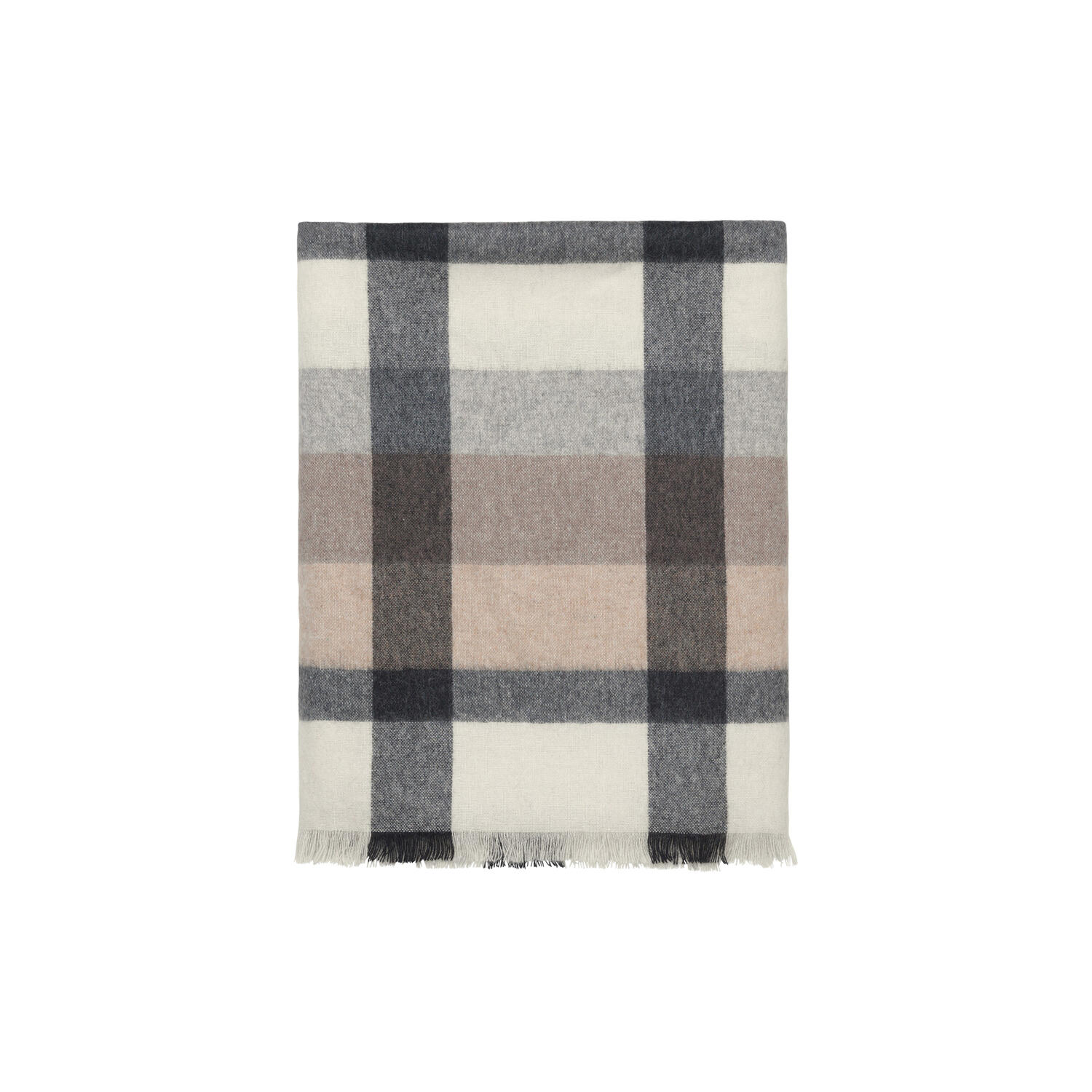 Intersection plaid, camel/white/grey