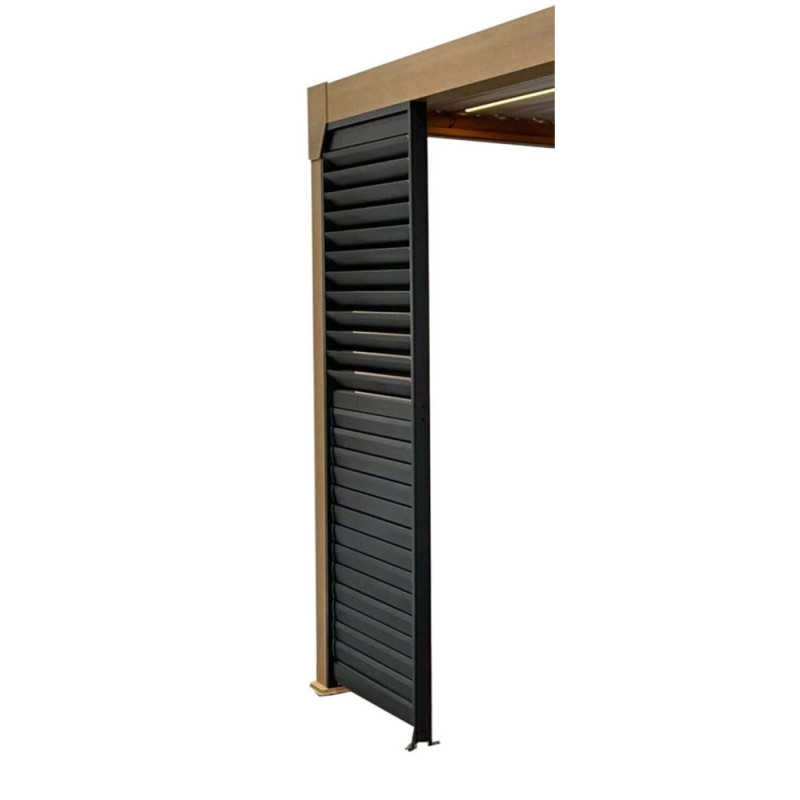 Panneau brise-vue pour pergola bioclimatique Pianela noir sable 0,98 x 2,34 m
