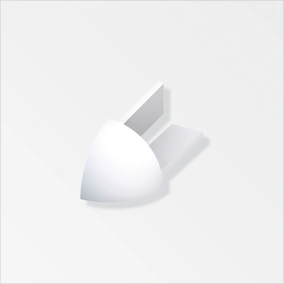 Viertelkreis-Außeneck, Polyvinylchlorid (PVC), BxL: x