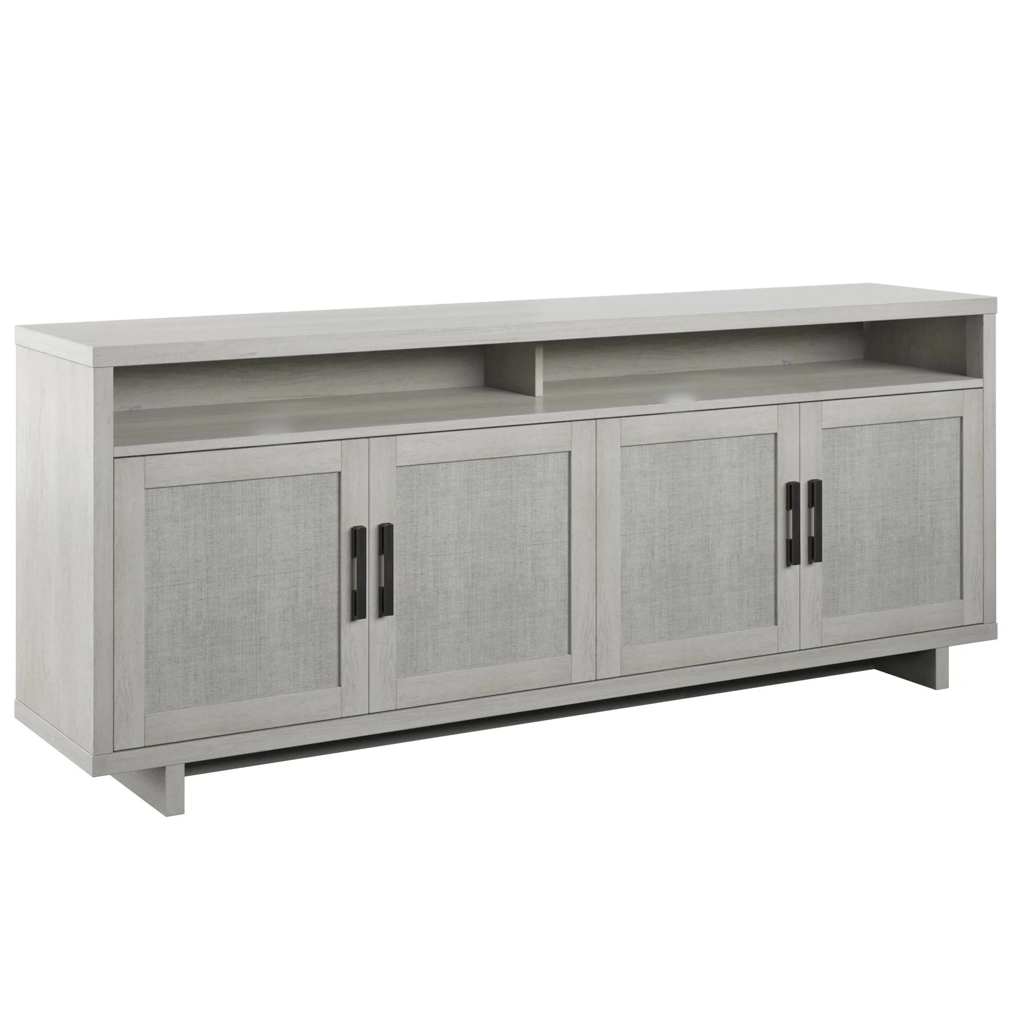 TV Stand for TVs up to 80 with Linen Doors