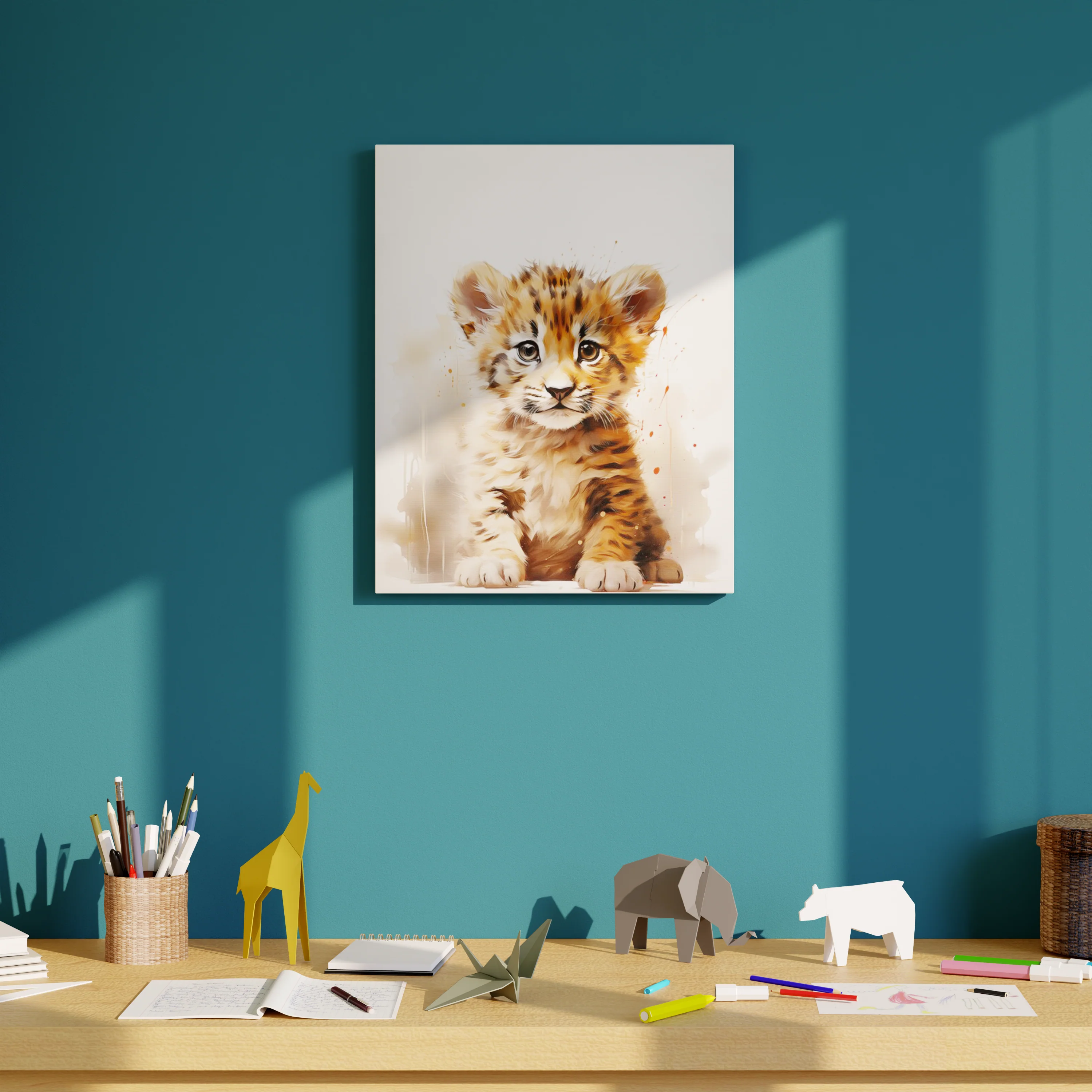 Toile imprimée BABY TIGER 40 x 50 cm