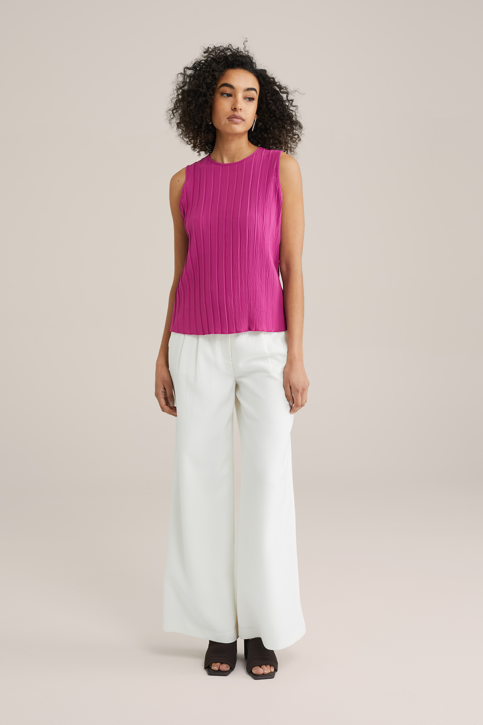 Dames pliss&eacute; top