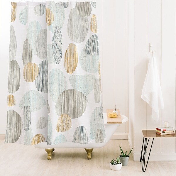 Sharon Turner Pebbles Copper Made to Order Shower Curtain 71" x 74" with Liner
