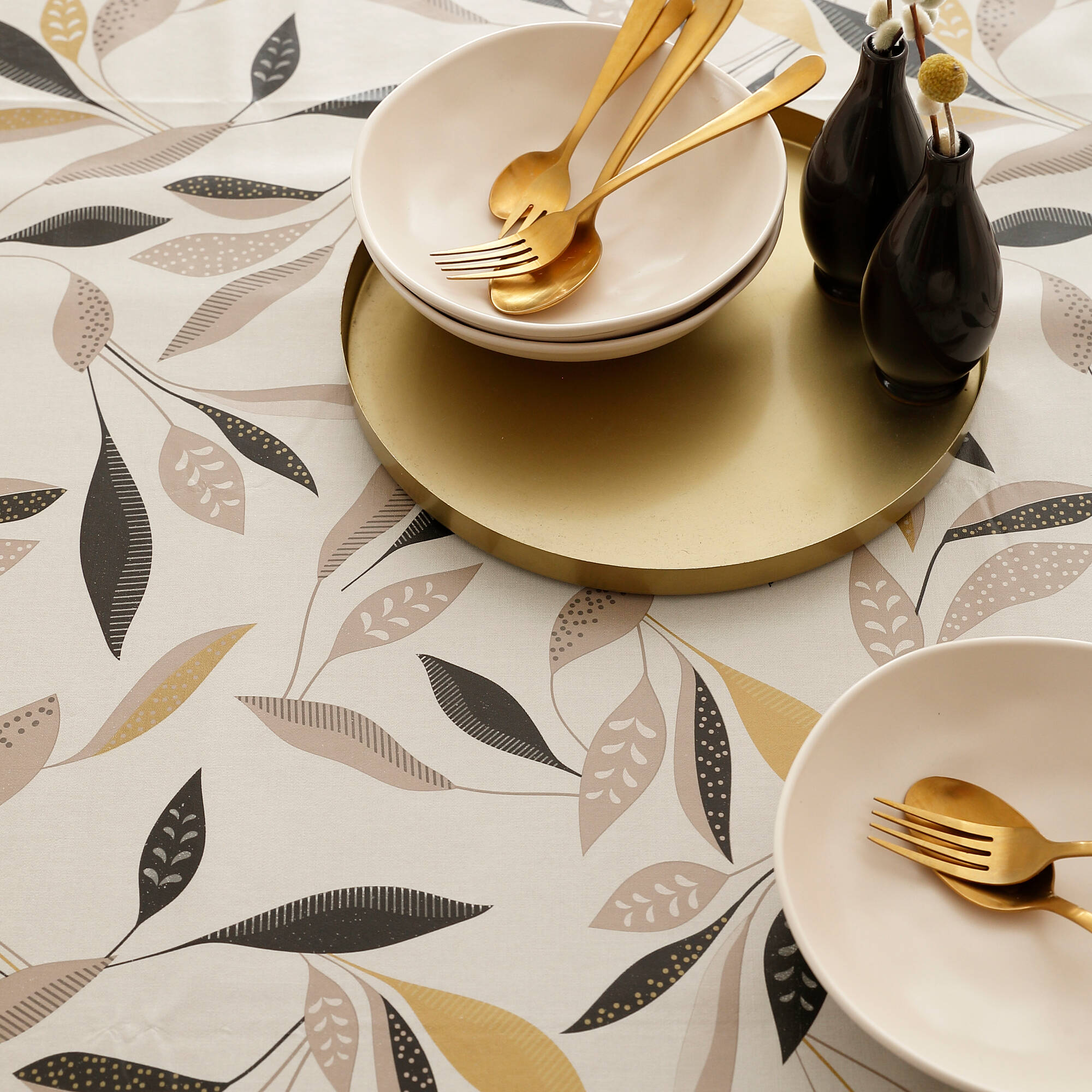 Nappe toile cirée imprimé végétal