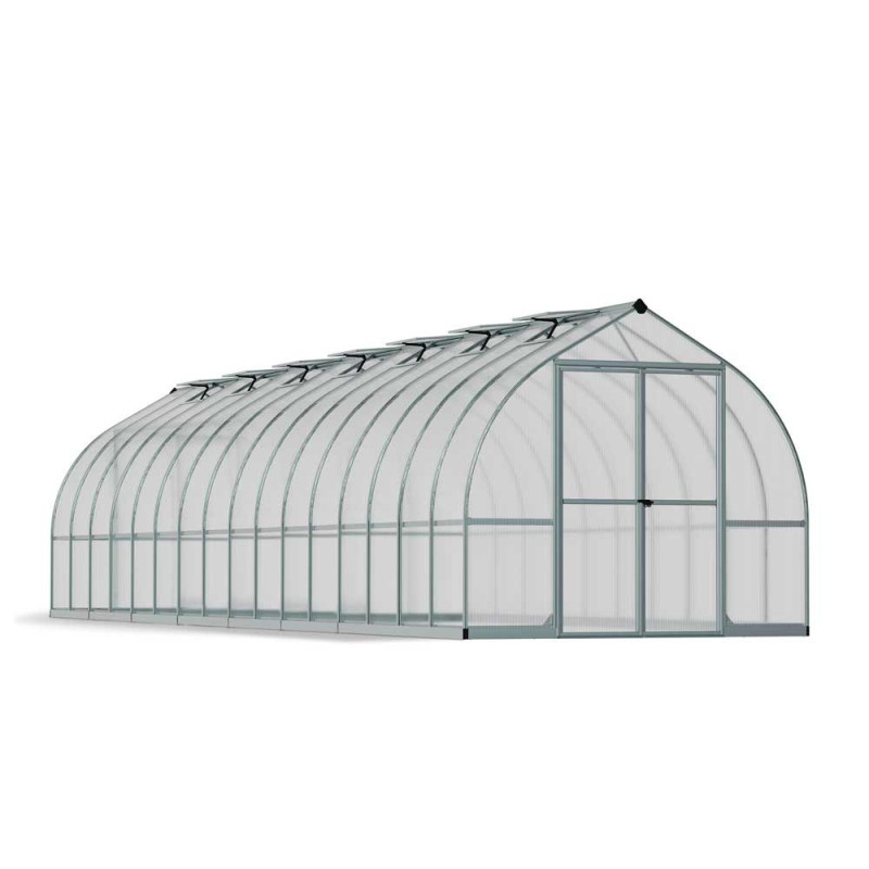 Serre en polycarbonate Bella argentée 22,6 m² CANOPIA