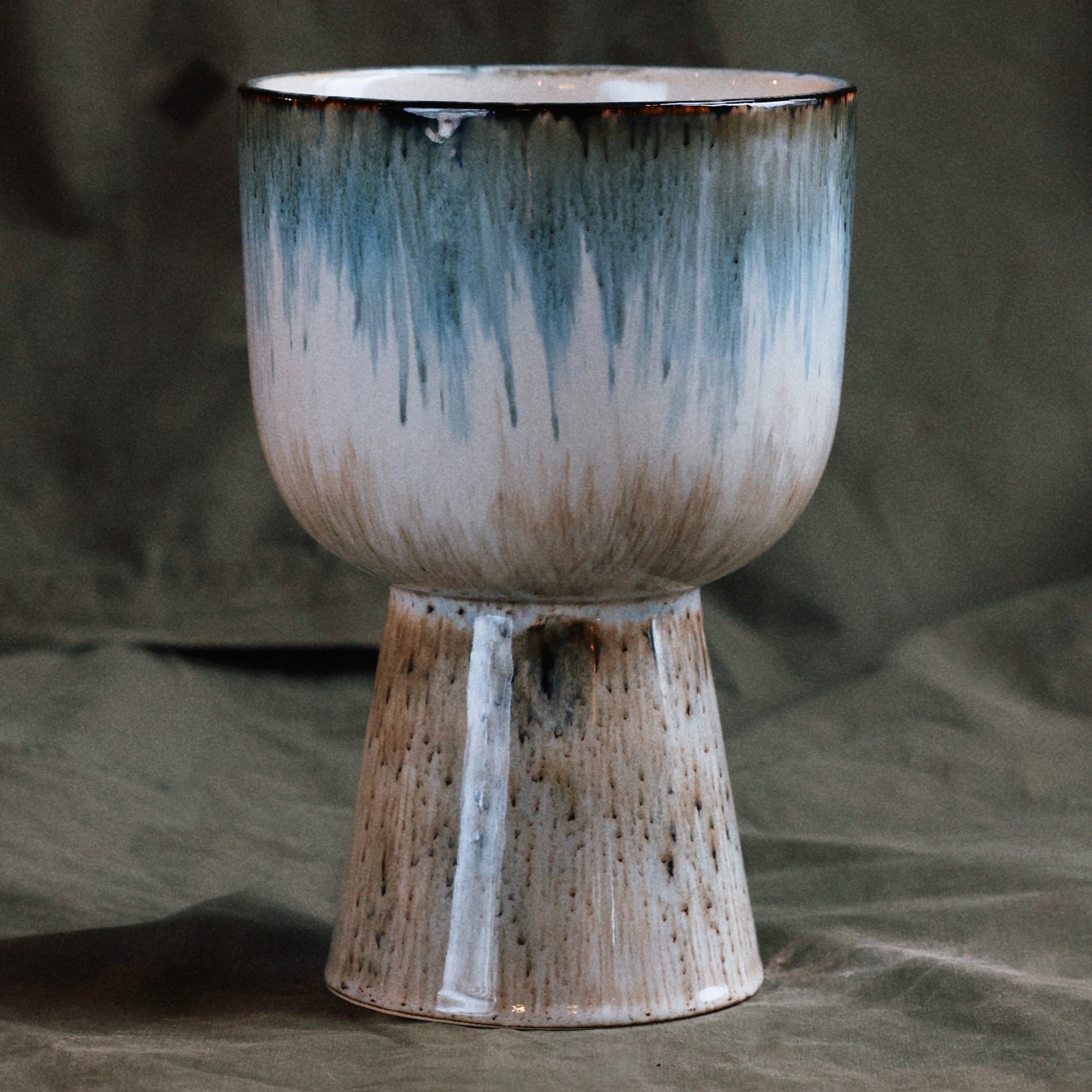 HKliving 70's Retro Bloempot - Ø 16,5 cm - Glacier