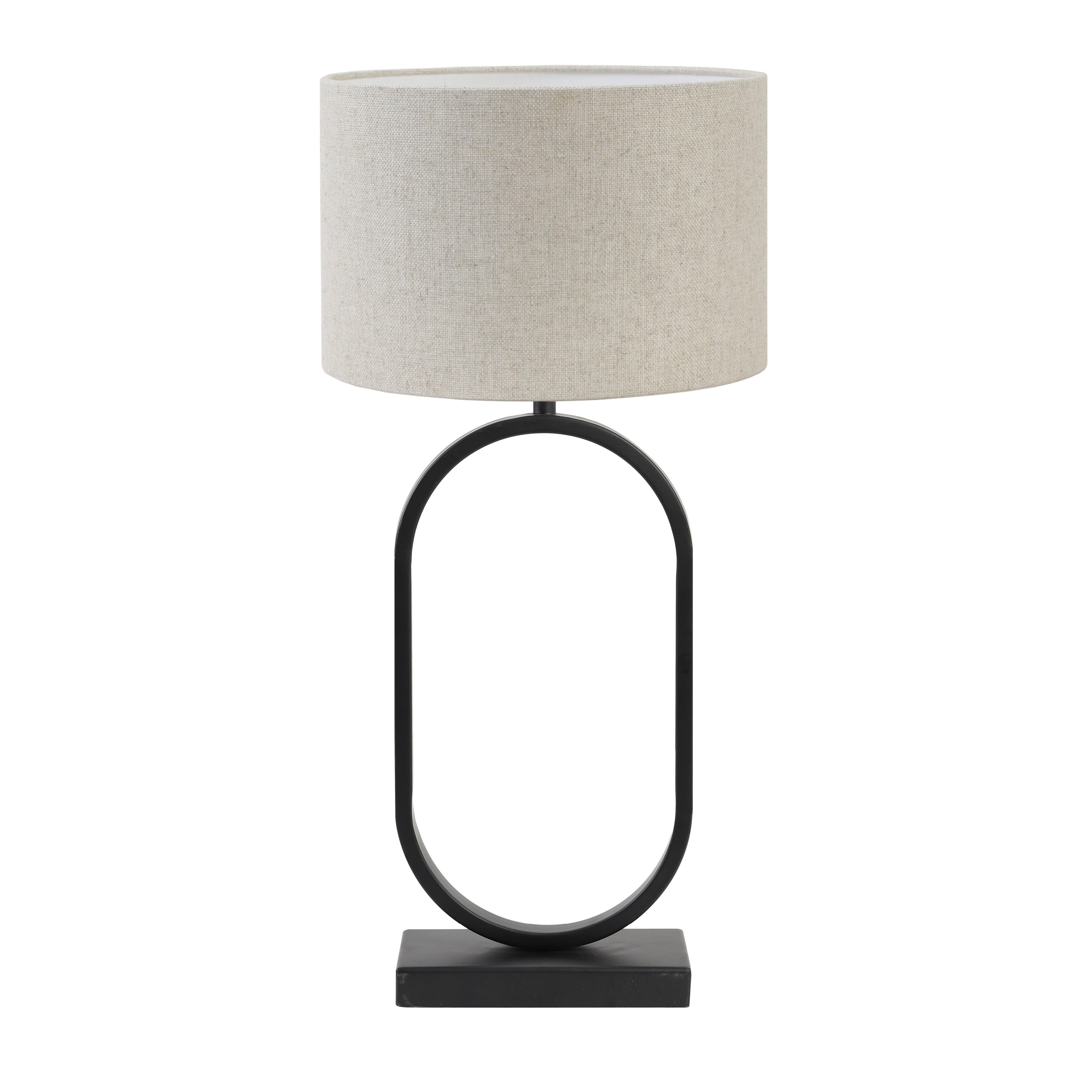 Light & Living tafellamp Jamiri/Livigno - zwart, naturel - 30x30x67cm
