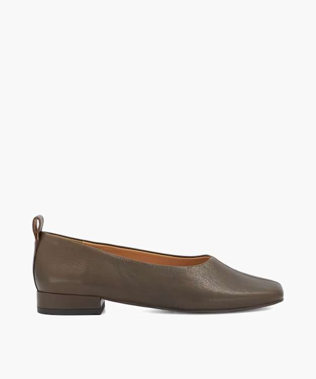 Highmark Taupe - Leather Ballet Pumps