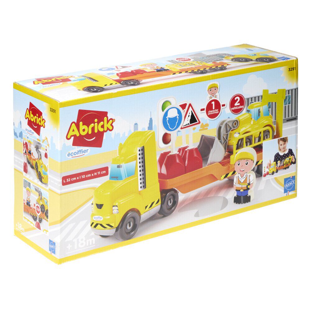 Camion chantier Abrick avec accessoires 29 pièces plastique