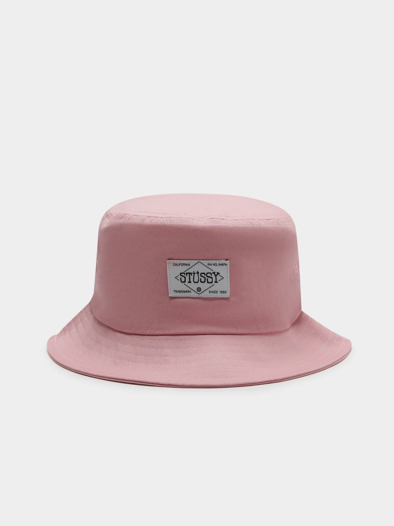 Contrast Topstitch Bucket Hat