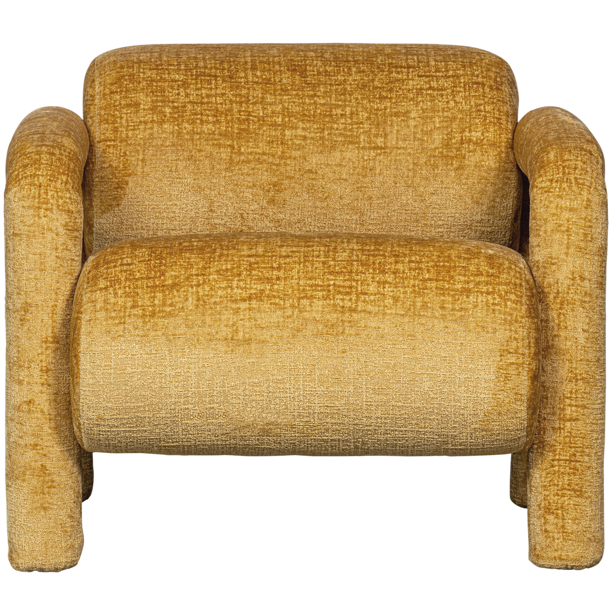 WOOOD fauteuil Lenny - Polyester - Goud/Geel - 65x76x82
