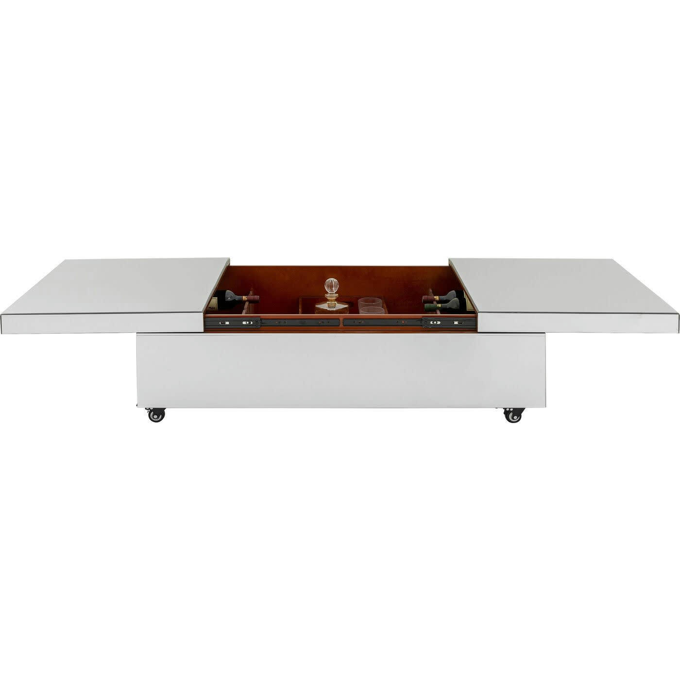 LUXURY - Table basse bar en verre miroir