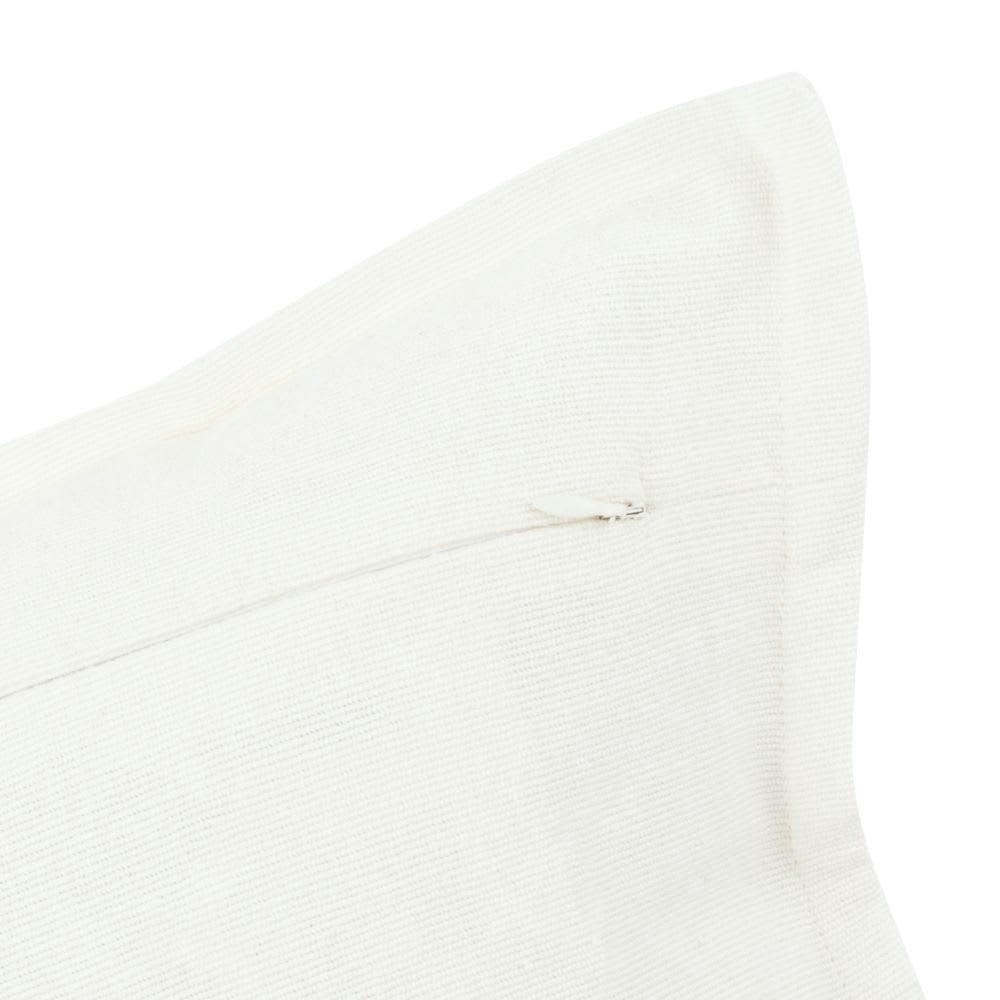 OLARIA - Housse de coussin en coton texturé blanc 40x40