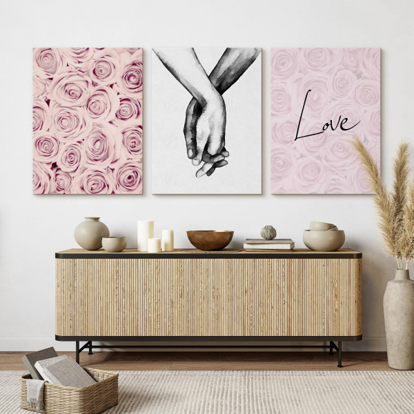 Obrazy Canvas Do Sypialni Pudrowe Różowe Róże