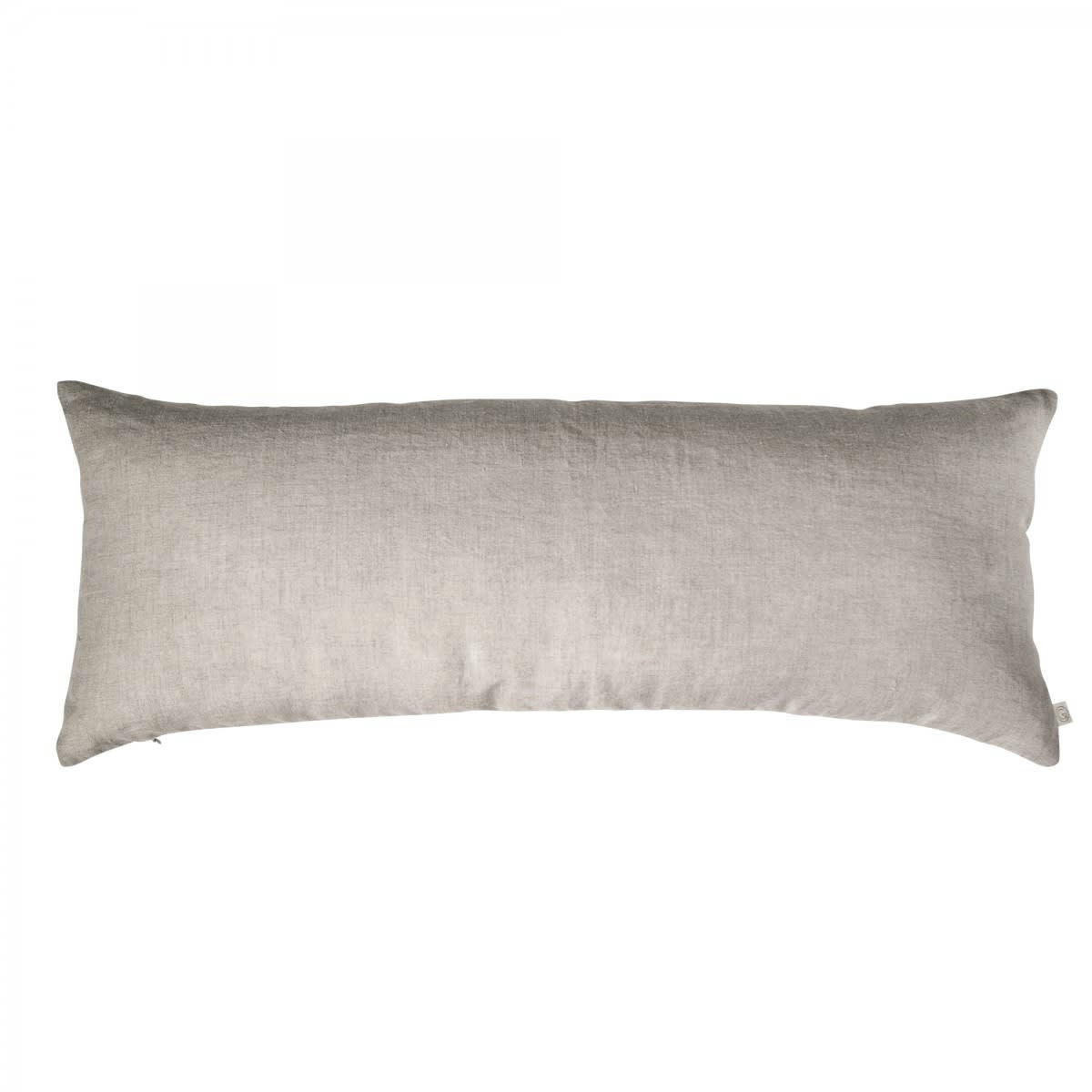 LES ESSENTIELS - Coussin en lin lavé beige foncé 45x45