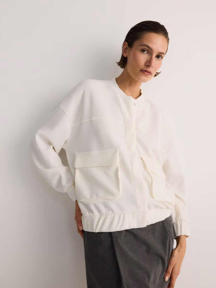 Modal Blend Bomber Jacket