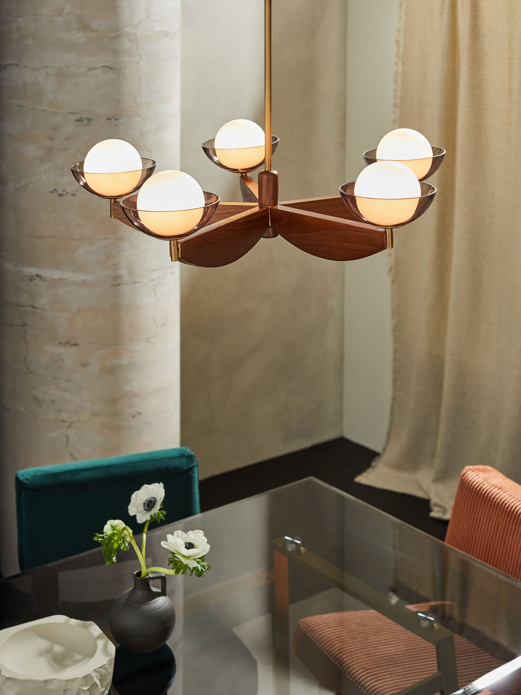 Large Layla Ceiling Light in Wood